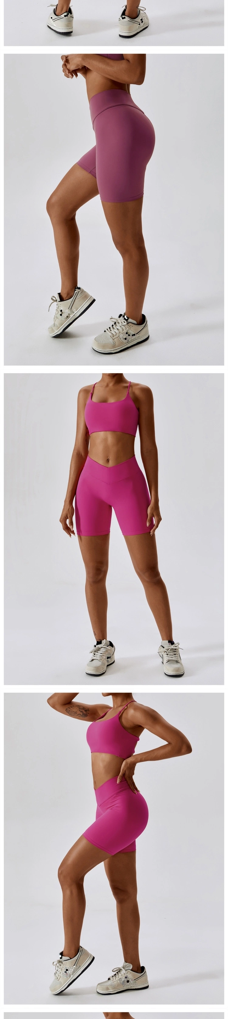 Wholesale Factory Sexy Bra Twist Front Cross Back Clothes Outfit Exercises Workout Running Fitness Suit Gym Sports Wear Yoga Set