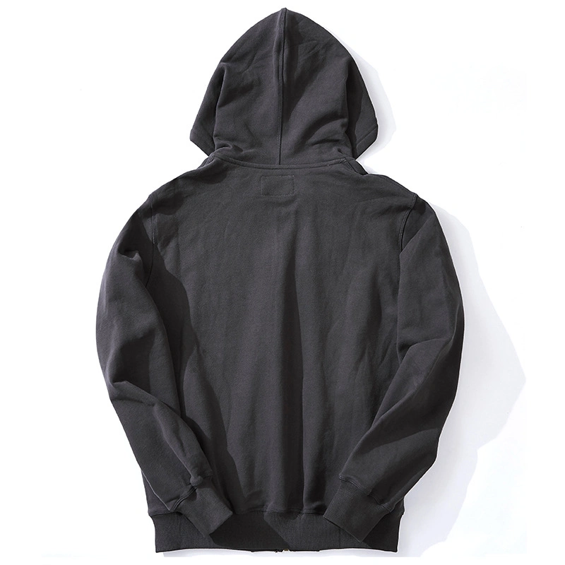 High Quality Plus Size Hoodies for Man Wholesale Custom Printing Logo Metallic Zipper Mens Oversize Hoodies