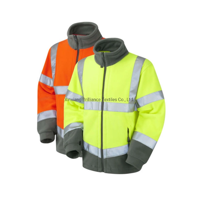 safety OEM Mens Hi Vis Work Jackets Fleece Workwear