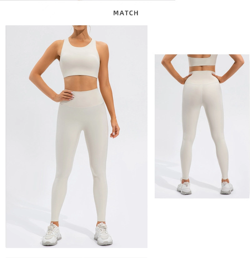 OEM Hot Sale Women Yoga Leggings Set Fitness Workout High Waist Athletic Wear Ribbed Scrunch Booty Gym Shorts Yoga Set