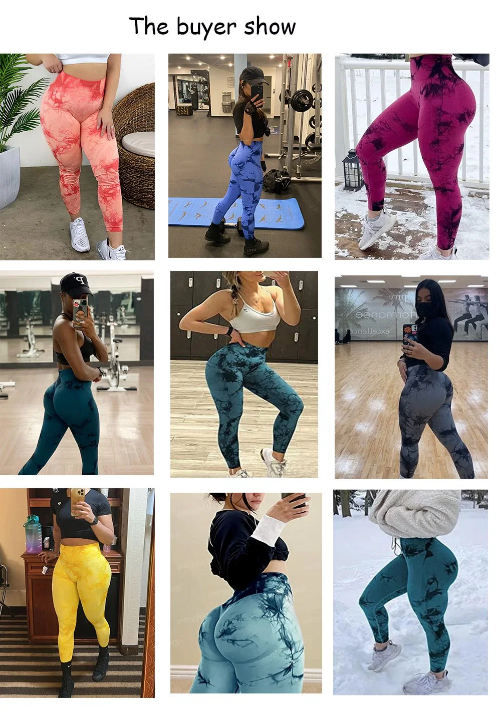 Popular Women Yoga Pants Seamless Sports Wear Tights Tie-Dye Gym Leggings