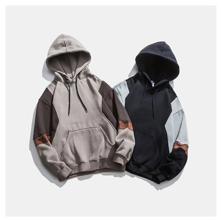 Drop Shoulder Heavy Weight Fleece Embroidered Mens Oversized Streetwear Cotton Pullover Puff Printing Hoodie Unisex