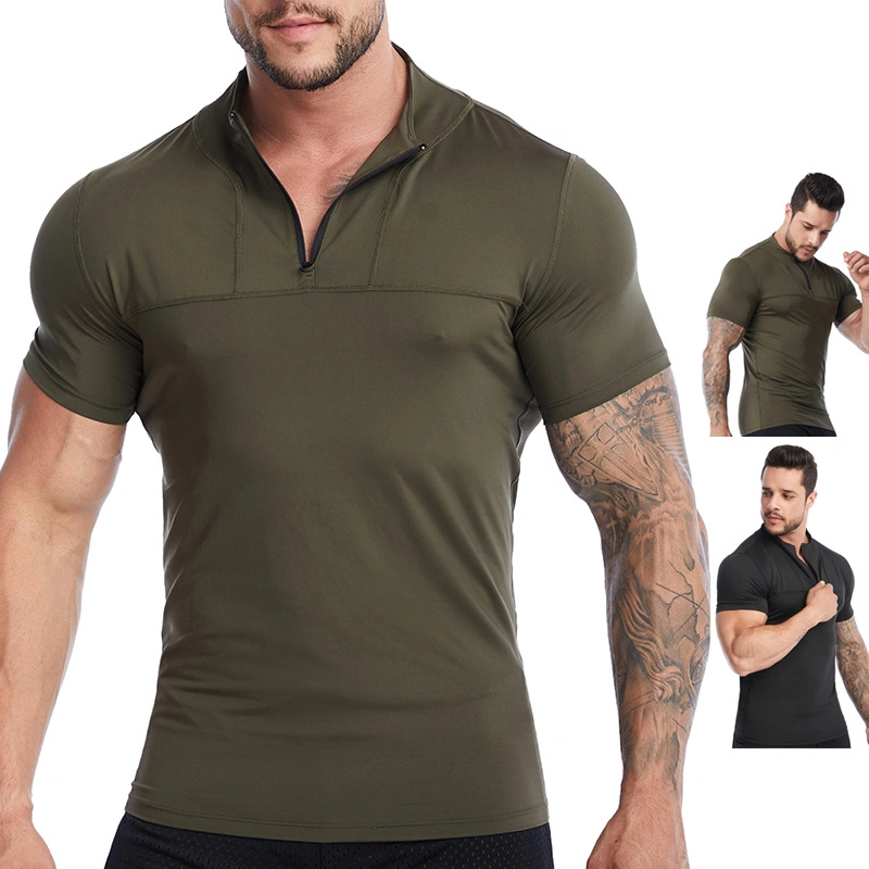 Men Short Sleeves Active Athletic Gym Fitness Running Clothing Sportswear T-Shirt