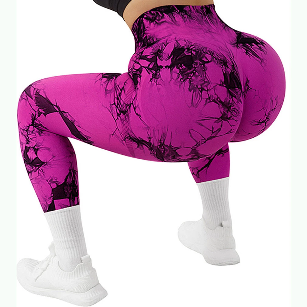 Popular Women Yoga Pants Seamless Sports Wear Tights Tie-Dye Gym Leggings