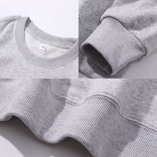 Men Blank Sweatshirt Crew Neck Pullover Long Sleeve Sportswear Custom Clothing Cotton Sweatshirts