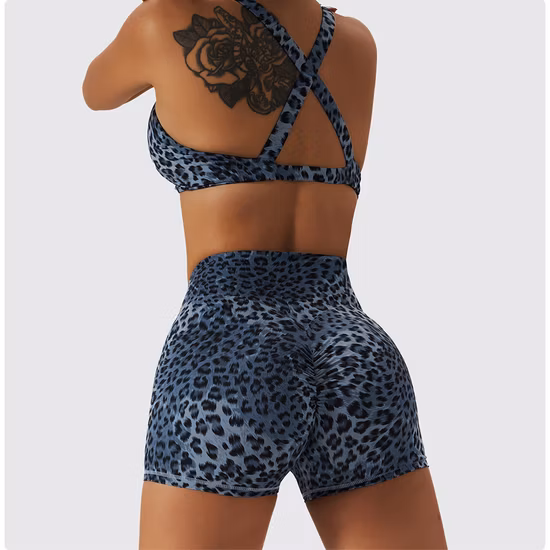 Leopard Print Sports Bra for Women, Criss