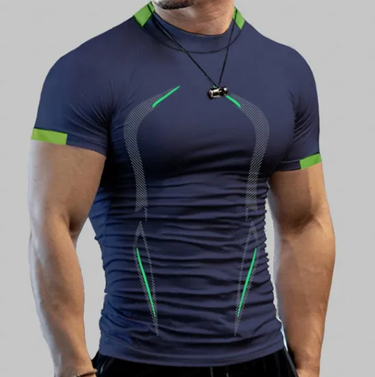 Summer Cheap Gym Sport T Shirt Men Quick Dry Running Shirts Mens Workout Tees Fitness Tops Plus Size Short Sleeve T
