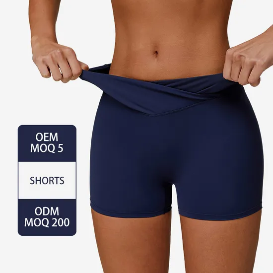Wholesale Factory Scrunch Butt Lifting Workout Shorts for Women High Waisted Gym Shorts Yoga Shorts 