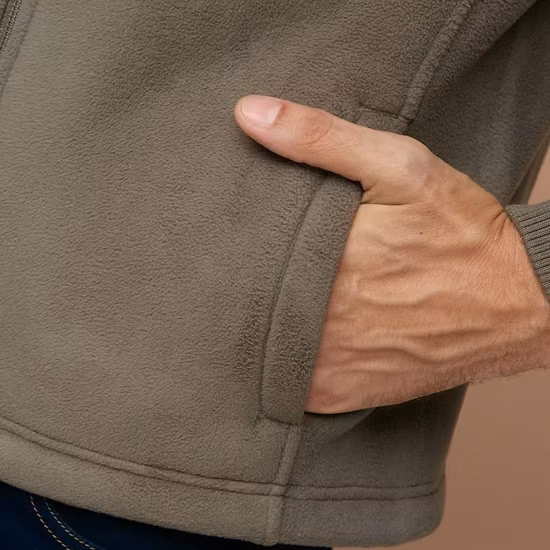 Mens Casual Embroidery Zipper Polar Fleece Cardigan Sweatshirts