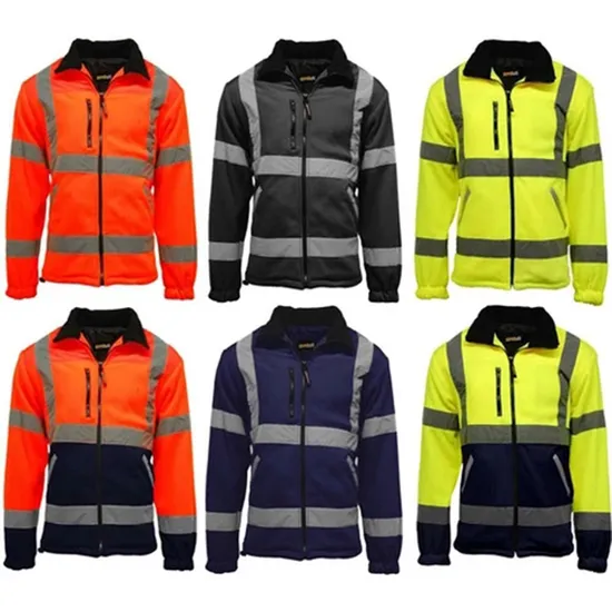 High Quality Mens Hi Vis Taped Cotton Jacket Workwear 
