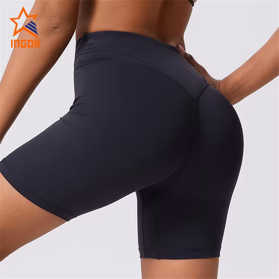 Sports Wear Yoga Gym Running Cycling Sports High Waist Shorts for Women