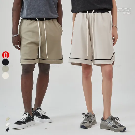 OEM Mens 93% Cotton Casual Gym Active Wear Custom Logo Unisex Breathable Fitness Shorts 