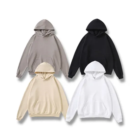 Wholesale 400GSM Unisex 100% Cotton Hoodie Custom Hoodies Pullover High Quality Mens Blank Oversized Fleece Hoodie 