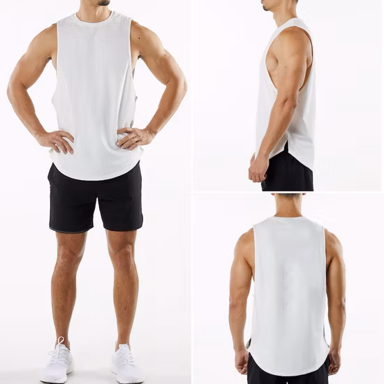 Mens Muscle Cotton Tee Shirt Bodybuilding Gym Short Sleeve Workout Athletic Cotton T Shirt