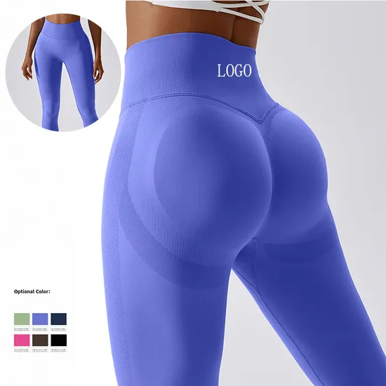 OEM Yoga Leggings Gym Sportswear Women Pants Workout Clothing Fitness Active Sports High Waist Scrunch Seamless Leggings 