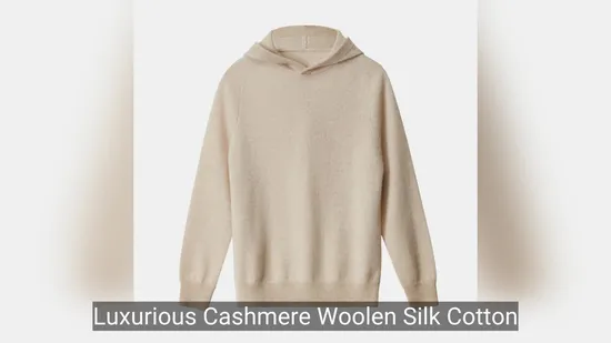 Luxurious Cashmere Woolen Silk Cotton Sweaters for Women 12gg 7gg 5gg Knitwear Knitted Hoodies Comfortable Sweatershirt for Men 