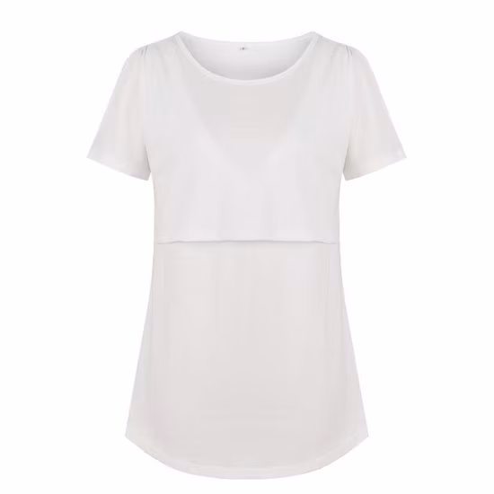 Women′s Maternity Tops Nursing Clothes Striped Breastfeeding T