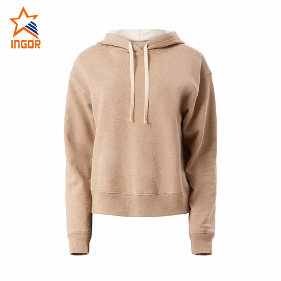 Ingor Sportswear OEM Custom Wholesale Clothes Fashion Women Apparel Custom Logo Printed Plain Pullovers Sweatshirts Hoodies