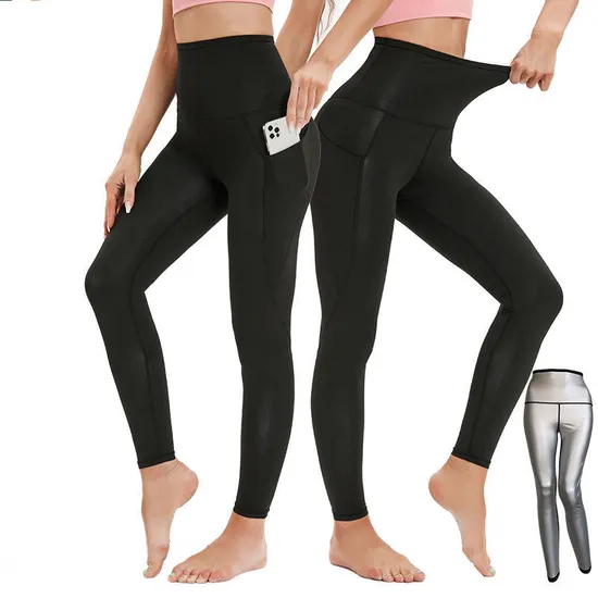 Wholesale Pocket Slimming Plus Size Gym Waist Trainer Tummy High Waist Girdle Yoga Pants Shapewear Leggings for Body Shaper 
