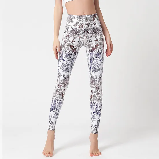 High Waist Tie Dye Yoga Pants Leggings with Pocket Butt Lift Sports Gym Leggings for Women 